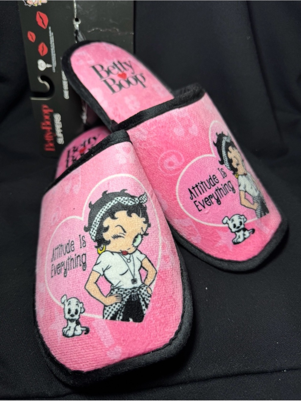 NWT Womens Midsouth Pink Betty Boop Slippers Size M 7/8 - Picture 2 of 4